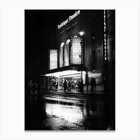 Trafalgar Square Theater at night Canvas Print