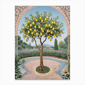 Lemon Tree In The Garden Canvas Print