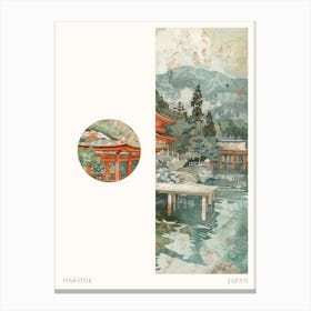 Hakone Japan 1 Cut Out Travel Poster Canvas Print
