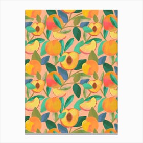 Peachy Nectarines Canvas Print