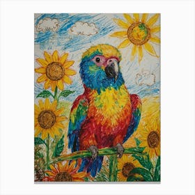 Colorful Parrot 16 Canvas Print