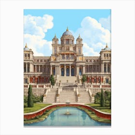 Dolmabahe Palace Pixel Art 9 Canvas Print