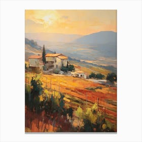 Sunset In Tuscany 1 Canvas Print