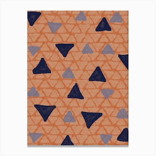 Orange Triangles Canvas Print