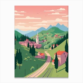 Serbia 2 Travel Illustration Canvas Print