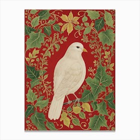 Festive White Dove Canvas Print