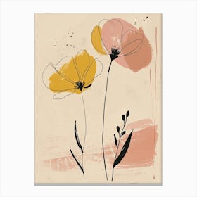 Pretoria Flower Market Boho Minimalist Style Canvas Print