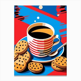 Cookies & Coffee Pop Art 2 Canvas Print