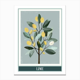 Lime Tree Flat Illustration 5 Poster Canvas Print
