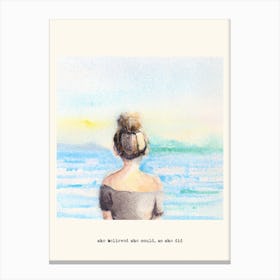 She Believed She Could, So She Did Messy Bun Girl Canvas Print