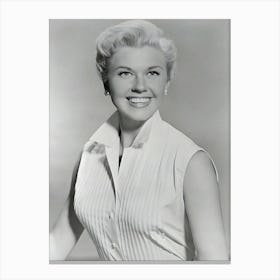 Doris Day Wearing Fashionable Blouse Canvas Print