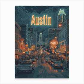 Aihrgdesign A Classic 1960s Travel Poster For Austin Showcasi 97475835 0bc5 41bd B91e F75235896daa 3 Canvas Print