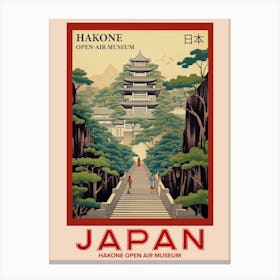Hakone Open Air Museum, Visit Japan Vintage Travel Art 3 Poster Canvas Print