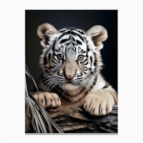 Color Photograph Of A Tiger Cub 1 Canvas Print