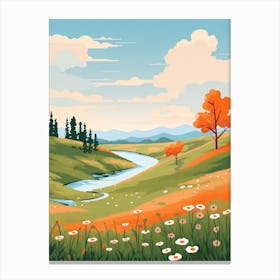 Meadow Abstract Minimalist 4 Canvas Print