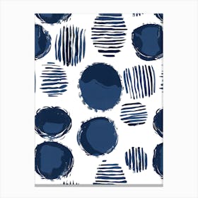 Blue Circles 20 Canvas Print