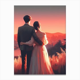 Korean Couple Canvas Print