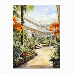 Royal Botanical Garden Edinburgh Uk Watercolour 2 Canvas Print