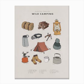 Camping Things Canvas Print