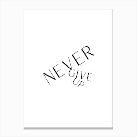 Never Give Up Canvas Print