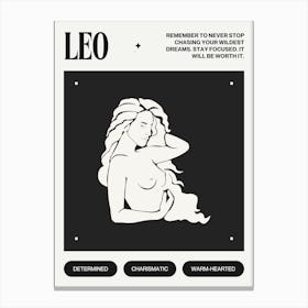 Leo Zodiac Sign Canvas Print