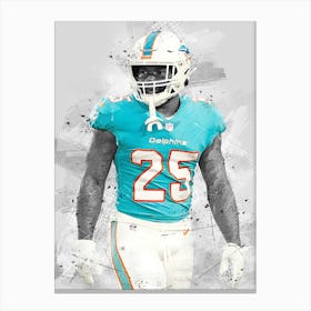 Xavien Howard Miami Dolphins Canvas Print