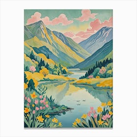 Mountain and Lake View Canvas Print