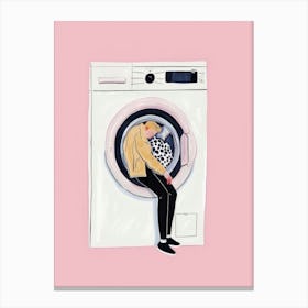 Man In A Washing Machine 1 Canvas Print