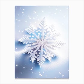 Delicate, Snowflakes, Soft Colours Canvas Print