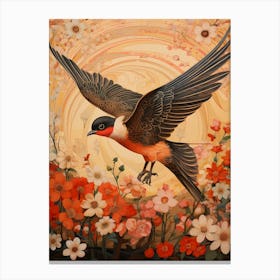 Barn Swallow 1 Detailed Bird Painting Canvas Print