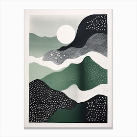 Abstract Mirage; Risograph Vintage Illusions Canvas Print