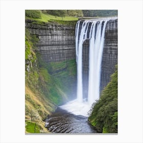 High Force Waterfall, United Kingdom Majestic, Beautiful & Classic (3) Canvas Print