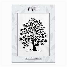 Maple Tree Simple Geometric Nature Stencil 2 Poster Canvas Print