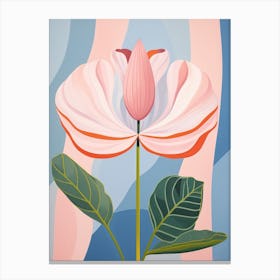 Tulip 2 Hilma Af Klint Inspired Pastel Flower Painting Canvas Print