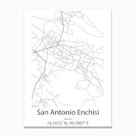 San Antonio Del Sur,Cuba Minimalist Map Canvas Print