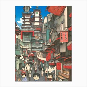 Kawaii Street Canvas Print