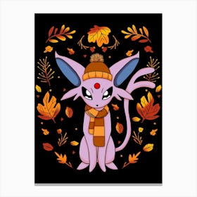 Fall Espeon Canvas Print