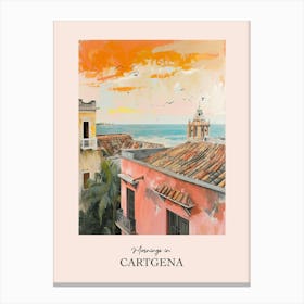 Mornings In Cartgena Rooftops Morning Skyline 3 Canvas Print