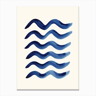 Waves Strokes Canvas Print