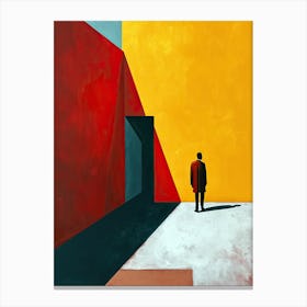 Man In A Red Coat, Italy Canvas Print