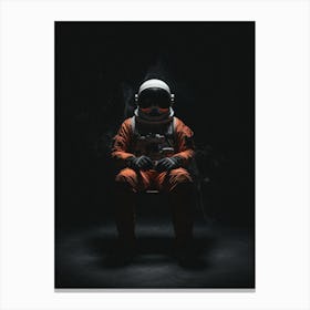 Astronaut Sitting In A Chair 1 Canvas Print