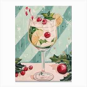 Christmas Mojito Cocktail Canvas Print