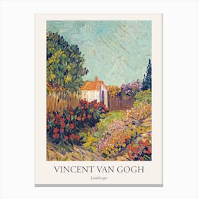 Landscape, Vincent Van Gogh Poster Canvas Print