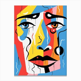 Sad Face Illustration 4 Canvas Print