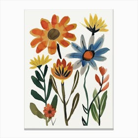 Painted Florals Gaillardia 2 Canvas Print