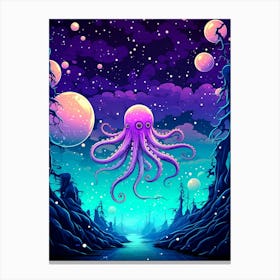 Octopus In The Sea Canvas Print