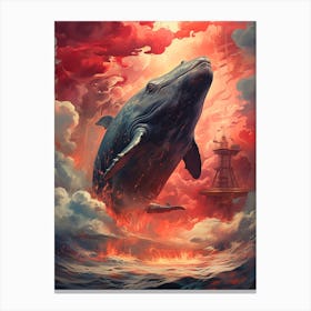 Whale In The Sky 1 Canvas Print