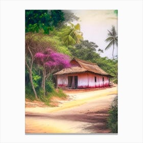 Kep Cambodia Soft Colours Tropical Destination Canvas Print