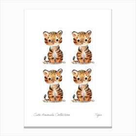 Cute Animals Collection Tiger 1 Canvas Print