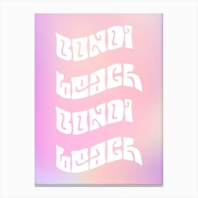 Bondi Beach Poster Pastel Canvas Print